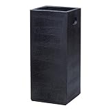 信楽焼 GB-5-30-04 Flower vase umbrella stand 黒(角) サイズ:19×19×高さ39㎝