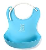 BEATON JAPAN ベビー スタイ エプロン 赤ちゃん 男の子 女の子 食事用 幼児 ビブ 子供 新生児 シリコン スモック 離乳食 (ブルー)
