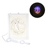 Decdeal 3D ペーパーカットアートライト USB充電 LED シャドーランプ 装飾 ナイトライト スイッチ付き ベビー保育園 結婚式 ギフト
