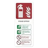 Fixman Foam Spray Extinguisher Sign 202 x 82mm Rigid Pl