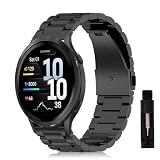 [AiMaoo] バンド GARMIN(ガーミン) Venu 4 45mm 対応 交換バンド 男女兼用 金属ベルト サイズ調整可能 ビジネス風 ステンレス おしゃれ 調整工具付き Garmin Venu 4 45mm 用 (ブラック)