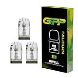 電子タバコ 交換用カートリッジ Caliburn GPP Integrated Coil Cartridge (side refill) 交換用POD カリバーン GPP カートリッジ 3ml Caliburn G4/G4 Mini/G3/GK3/GK3 TENET/G3 Lite/G3 Lite KOKO/G3 Pro/G3 Pro KOKO/G3 ECO対応ポッド ベイプ ニコチンフリー リキッドなし (0.9Ω、3個入り)