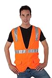 Liberty HiVizGard Polyester Mesh Class 2 Surveyors Vest with 2 Wide Silver Reflective Stripes and Mu