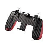 エレコム スマホゲーム コントローラー 【 グリップ / 2ボタン 】 iPhone/Android 対応 ダイレクトタッチアダプター付属 FPSゲーム用 レッド P-GMGD2B01RD