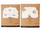 Muslin Baby Swaddle Blankets (2 Pack) 100% Cotton 6 Layer for a Baby Boy&Girl Large 35.43 x 35.43 in