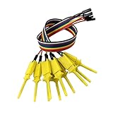 Perfk ロジックアナライザケーブル　10本　プローブ　テスト　クリップ　ライン　全6色　　 - 黄