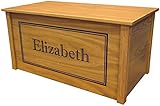 木製トイボックス、LargeオークToy Chest、Personalizedシャドウフォント、カスタムオプション 41X21X20 WTB-shadow