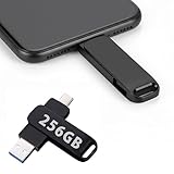 【アプリ不要・USB3.0】USBメモリ 256GB Type-C/USB-A デュアル端子 スマホ/PC/タブレット対応 写真・動画バックアップ iPhone/Android 外付けメモリ 小型 (ブラック)