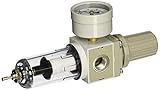 PneumaticPlus SAW2000M-N02BDG Miniature Compressed Air Filter Regulator Combo Piggyback 1/4" NPT - P