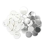 ENN LLC 缶バッジ パーツ 缶バッジマシーン用 素材 DIY 製作 パーツ 100個セット (37mm) ホワイト