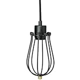 Sunlite AQF/PD/CG/OB Oil Rubbed Bronze Cage Antique Style Pendant Fixture with Medium Base [並行輸入品]