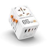 海外 コンセント変換プラグ 全世界対応 GaN 65W PD 急速充電 TESSAN 海外旅行用 コンセント 2USB-Aと2USB-Cポート付き 1AC口 BF O A Cタイプ ヨーロッパ/韓国/イギリス/アメリカ/オーストラリア/中国などの国に対応