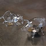 Glass Piggy Bank - Clear by HomArt