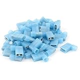 Huahuiyuan 絶縁女性 プッシュオン ワイヤーター ミナルコネクタ100ピース 90度で 16-14 AWG