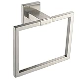 taozunバスルーム洗面所タオルリングsus304ステンレス鋼壁マウントつや消しニッケル シルバー T-8210