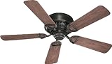 Quorum International 151425-95 Medallion Flush Mount Patio Ceiling Fan with Walnut Blades, 42-Inch, 