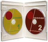 ブルーレイケース 見開きタイプ2枚収納 グロスホワイト 13mm厚 ロゴ有 3個 オーバルマルチメディア