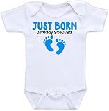 Just BornすでにSo Loved – キュートBirth Announcementベビーボディスーツ カラー: ブルー