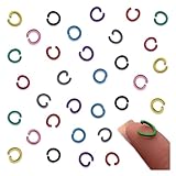 ファイ二エ 丸カン 8ｍｍ カラフル ミックス 100個 ジャンプリング 丸環 基礎パーツ 接続金具 金具 アクセサリー ハンドメイド 手芸 パーツ BD4157