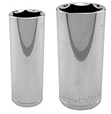 K-T Industries 0-4834 1/2 Drive x 1-1/16 6-Point Deep Socket [並行輸入品]