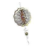 P Prettyia 風のチャイム　メタルウィンドスピナー　ステンレス製　3D　金属　素敵　全１０色　ギフト - Style_8