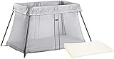 BABYBJORN Travel Crib Light Silver and Fitted Sheet Bundle Pack, Silver by BabyBjﾃ・ﾂｶrn [並行輸入品]