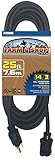 Prime Wire & Cable EC532725 25-Foot 14/3 SJTOW Farm and Shop Extension Cord, Black [並行輸入品]