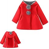 かわいい　秋冬　2色　兎　コート/アウター/上着　ベビー服　女の子　赤ちゃん服　幼児　子供服　女の子 長袖　4サイズ　キッズ服　満月/出産祝い/プレゼント80CM－90CM－100CM－110CM（9