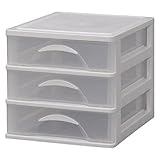 アイリスオーヤマ チェスト 小物 幅27.5×奥行35.4×高さ27.1cm ホワイト/クリア KCA-430