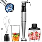 【無段階変速•鍋キズ防止】ハンドブレンダー 1100W 離乳食 ブレンダー 1台6役 強力 電動 ミキサー 氷・肉・果物・野菜 泡立て器 ジューサー フードプロセッサー ハンドミキサー お祝い お手入れ簡単 調理器具