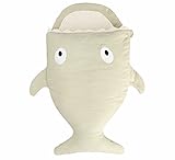 エルフ ベビー(Fairy Baby)オーガニックコットンベビースリーパー 赤ちゃんおくるみ 布団 秋冬 寝冷え防止 90cm 可愛いサメ模様 (グリーン、ストライプ)