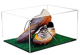 デラックスアクリルCleat Display Case with Turf床with UV保護