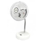 山善(YAMAZEN) 10cmマグネット付ミニファン(フレキシブルスタンド式) YMF-103F(W) ホワイト