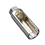 (アグロス) スリット 入り ソケットレンチ O2 オーツー センサー 用 取り外し 工具 22mm (スリット幅18mm)