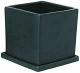 エイチツーオー インテリアポット スクウェアーS ブラック H1212