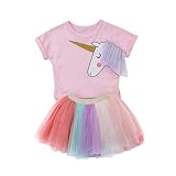 XYGJP ワンピース 子供ドレス ユニコーン ピンク 女の子 ノースリーブ ピアノ 入園式 卒業式