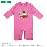 BabyChips ゆきだるま(名入れ長袖ベビーロンパース) 80 ピンク