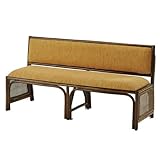 籐(ラタン)家具 籐背もたれ付ベンチ Y878B