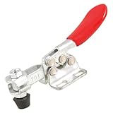 uxcell トグルクランプ　PVCカバー　ハンドル　レッド　水平タイプ　201　27Kg　60 Lbs