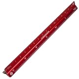 タケダ プロ用三角スケール 赤15cm オールアルミ製 (Triangular scale red 15cm all-aluminum) 【27-0271】
