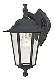 Westinghouse Lighting 6784600 One-Light Exterior Wall Lantern, Textured Black Finish on Cast Aluminu