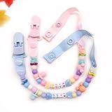EVINIS 2 Pcs Plastic Customized Pacifier Clips DIY Dummy Baby Nipple Teeth Clip Funny Pacifiers Chai