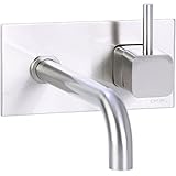 Cifial 224.152.620 Techno Quadra 25 Wall Mount Lavatory Faucet, Satin Nickel [並行輸入品]