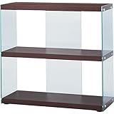 グラスシェルフ ロータイプ [W83 x D31.5 x H77cm] 家具 収納家具 オープンシェルフ・ラック