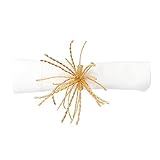 Beaded Spray Gold Napkin Ring