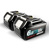 互換ラボ マキタ MAKITA 互換 バッテリー 18V 6.0 Ah 6000 mah 9.0 Ah 9000 mah Waitley 互換LAB LED デジタル残量表示 WTL1860 WTL1890 MAKITA BL1830B BL1850B BL1860B 対応 電動工具用 (6.0Ah, 2個)