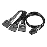 uxcell S A T A電源ケーブル 6ピン-3 S A T A電源 レセプタクル Yスプリッタ アダプタ ケーブル ハードドライブ