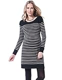 Seraphine セラフィン Hayden マタニティ・ナーシングニットワンピース UKサイズ10 ブラック/サンドベージュボーダー 授乳対応