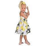 サクララ（Sakulala) ワンピース 女の子 ドレス キッズ チュチュスカート 通園 発表会 夏 レモン 無袖 薄 レース