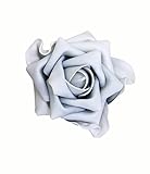 萩原 ハンギングフラワー 造花  「ローズ」 グレー 約15cm 901000010